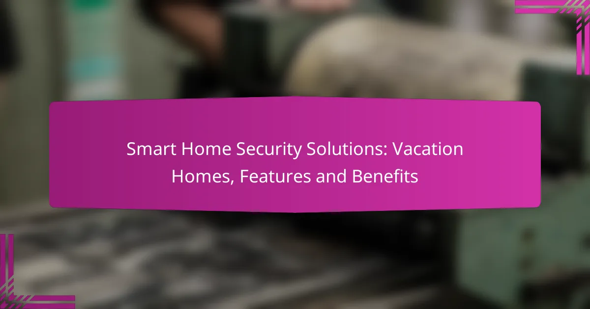Smart Home Security Solutions: Vacation Homes, Features and Benefits